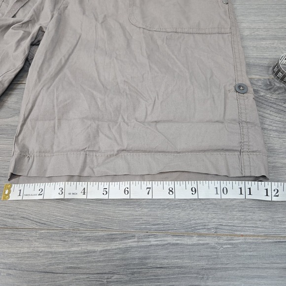Dash Roll Cuff Cargo Shorts Womens 1X Brown Drawstring Waist Lightweight NWT - Picture 8 of 15